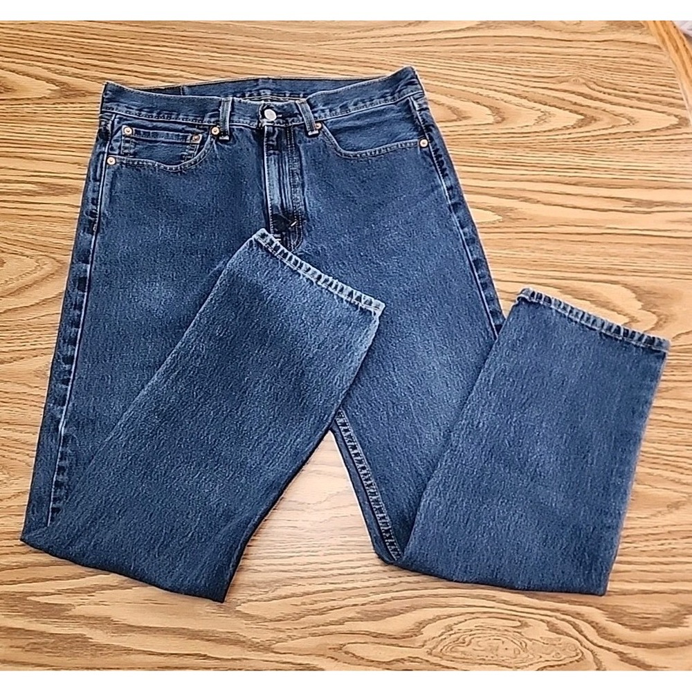 Levi's 505 Jeans Men's 34X32 Straight Leg Regular Fit Denim Blue 100% Cotton